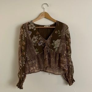 American Eagle cinched blouse